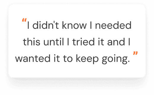 I didn't know I needed this until I tried it and I wanted it to keep going.