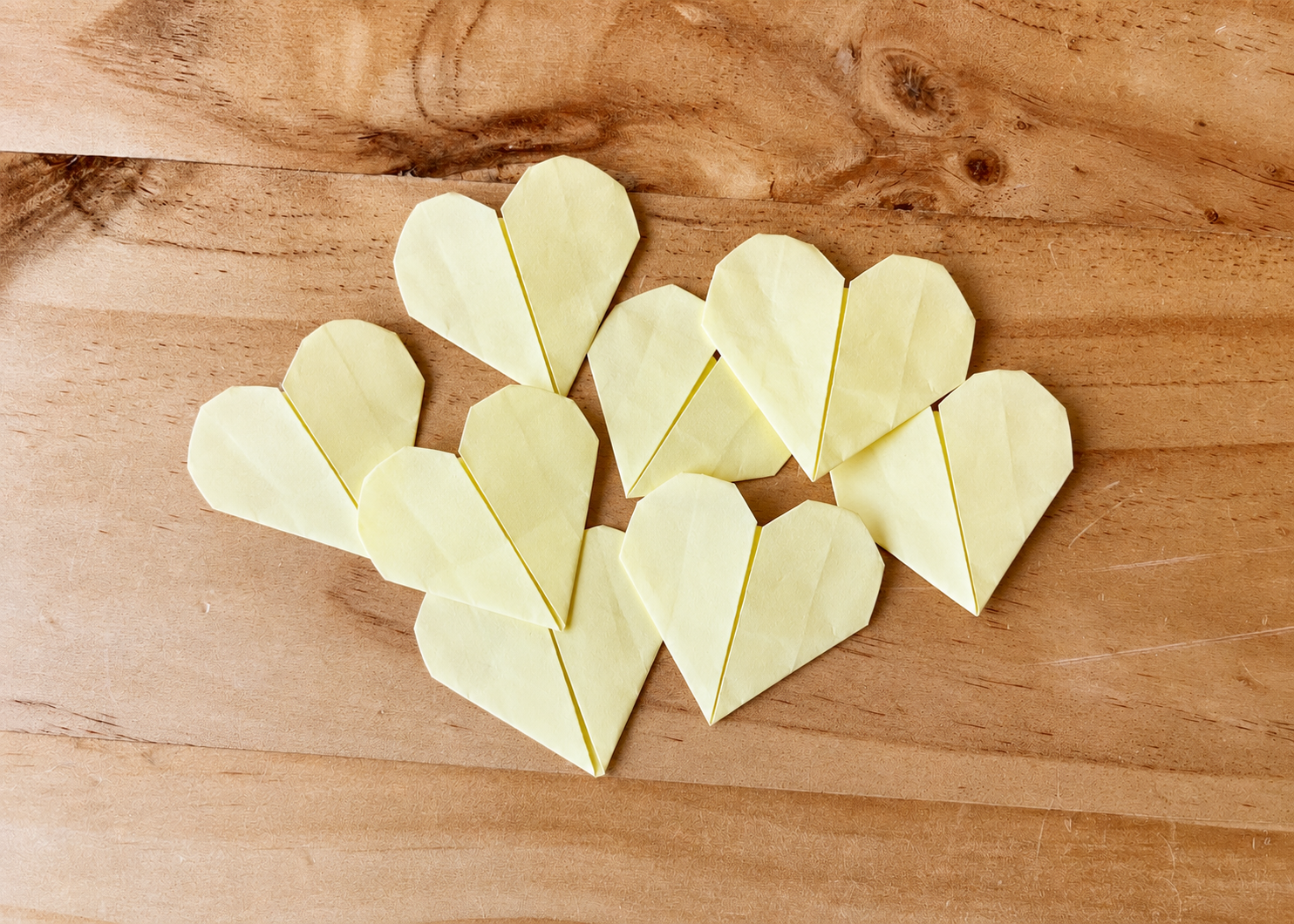 Make Sticky Note Origami Hearts